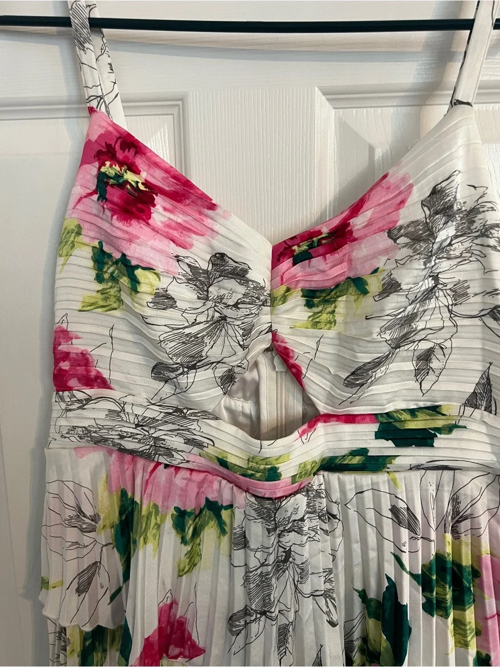 Abercrombie & Fitch Giselle Floral Pleated Tiered Maxi Dress Large NWT